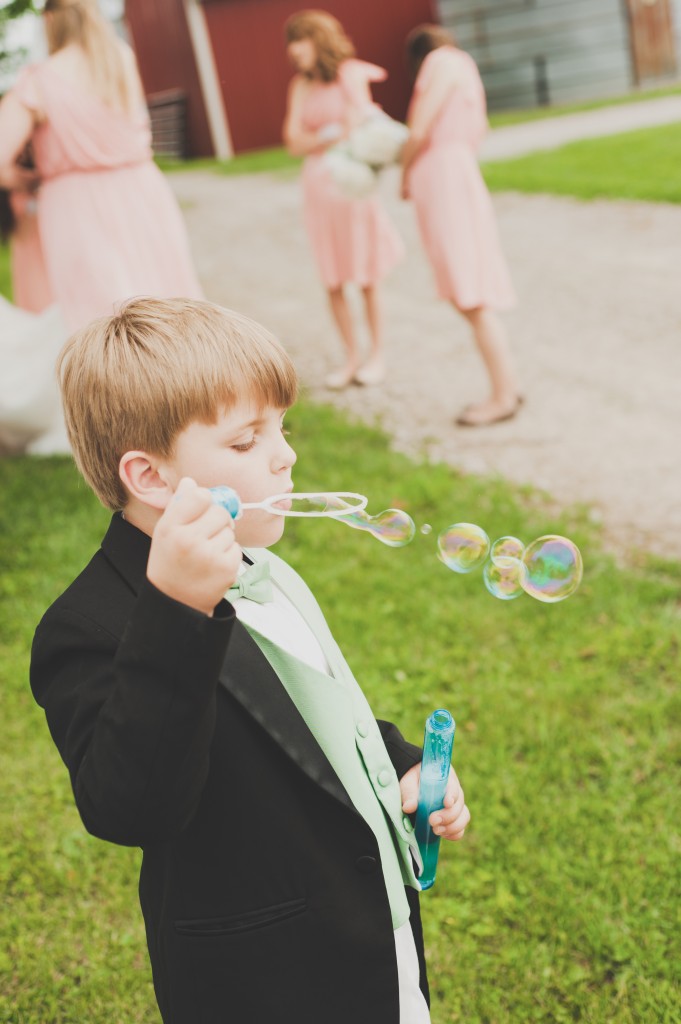 Caleb Blowing bubbles